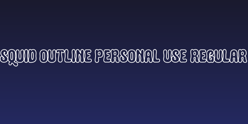 Squid Outline PERSONAL USE Regular Social Header
