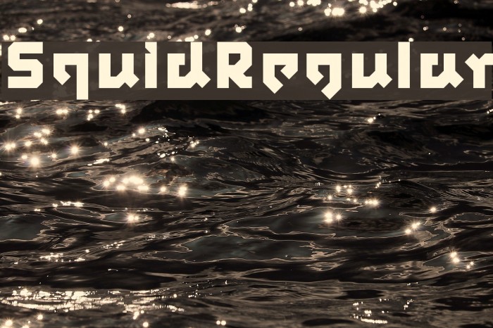 SquidRegular Font examples