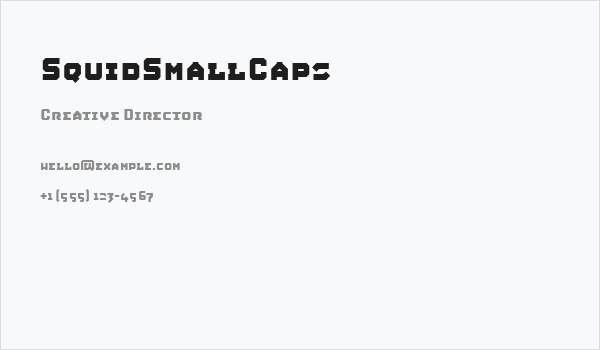 SquidSmallCaps Business Card