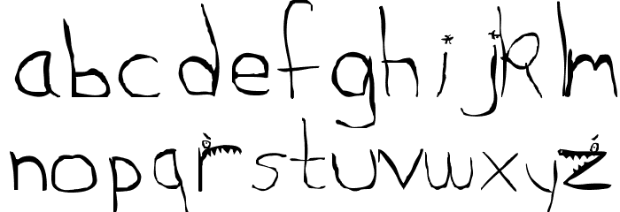 Squidgle Font LOWERCASE