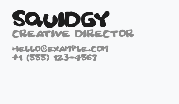 Squidgy Business Card
