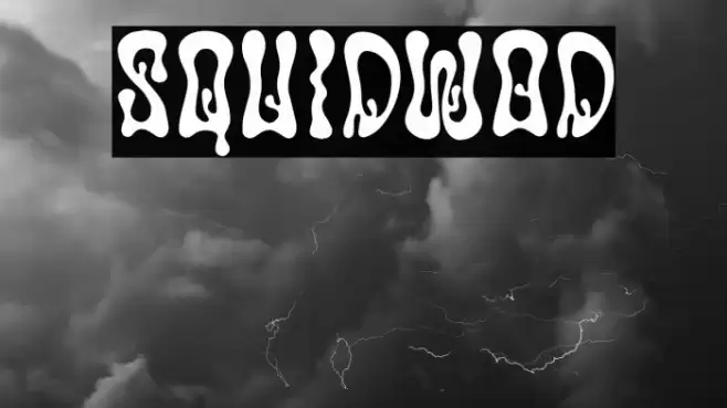 Squidwod Font examples