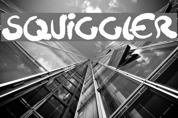 Squiggler Font examples
