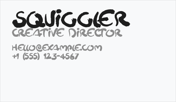 Squiggler Business Card