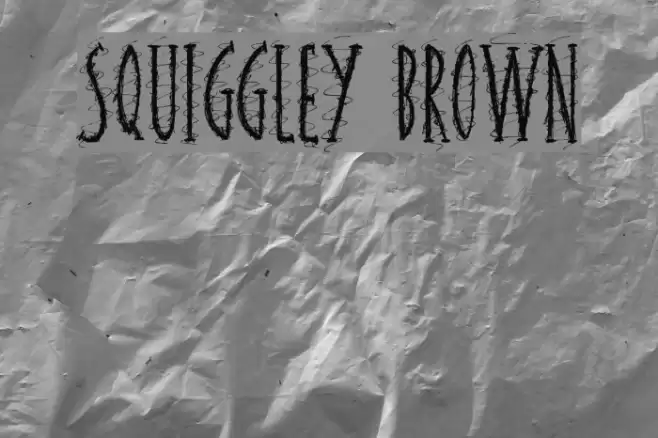 Squiggley Brown Font examples