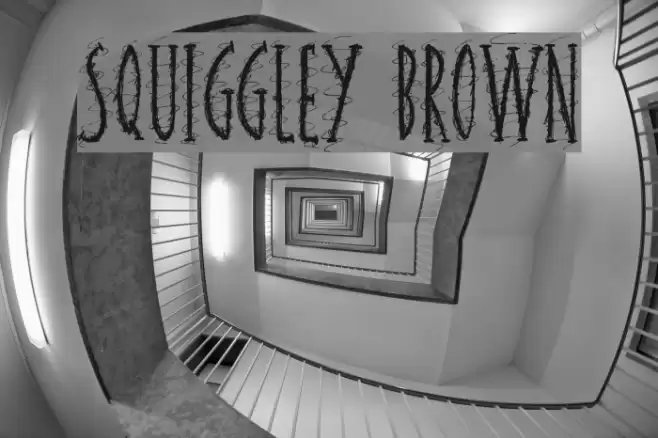 Squiggley Brown Font examples