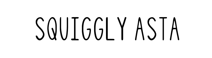Squiggly Asta  नि: शुल्क फ़ॉन्ट्स डाउनलोड