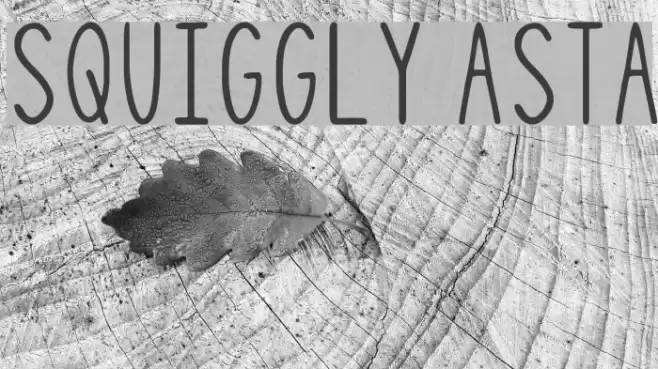 Squiggly Asta Font examples