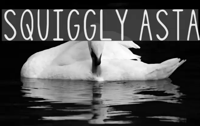 Squiggly Asta Font examples