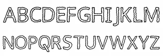 Squiggly Regular Polices MAJUSCULES