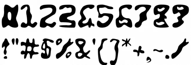 Squiggly Font OTHER CHARS