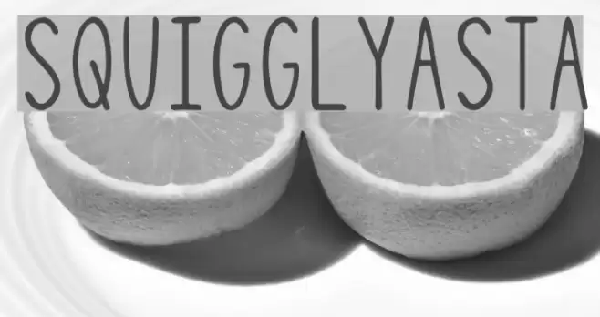 SquigglyAsta Font examples