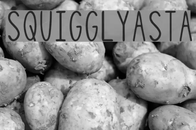 SquigglyAsta Font examples