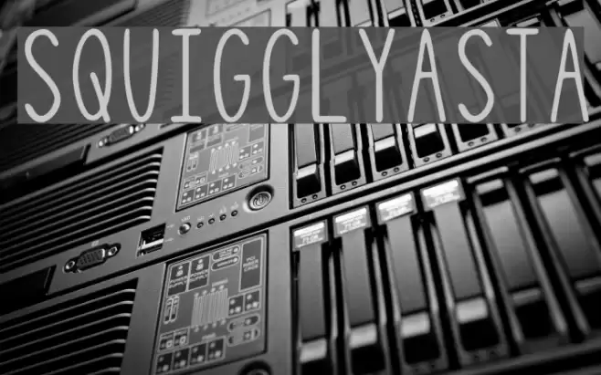 SquigglyAsta Font examples