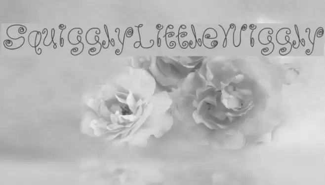 SquigglyLittleWiggly Font examples