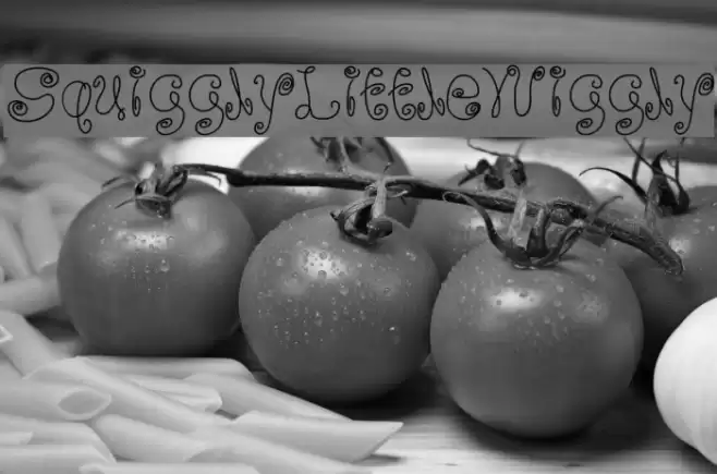 SquigglyLittleWiggly Font examples