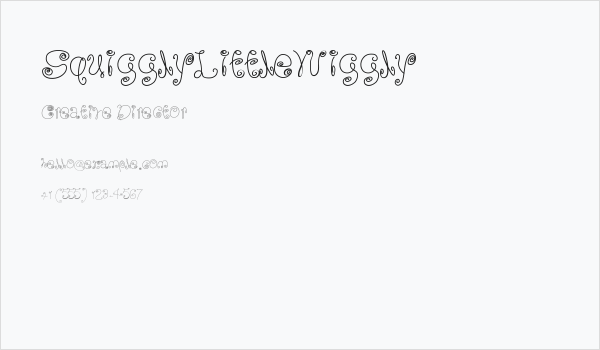 SquigglyLittleWiggly Business Card