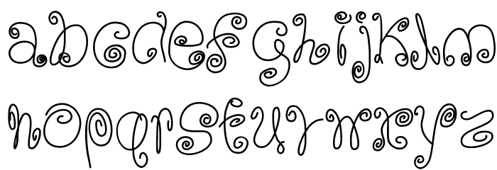 SquigglyLittleWiggly Font LOWERCASE