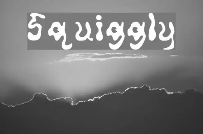 Squiggly Font examples