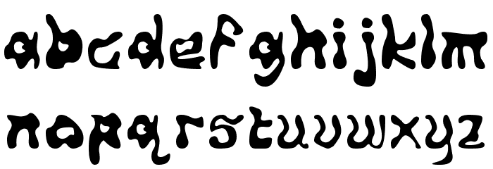 Squiggly Font LOWERCASE