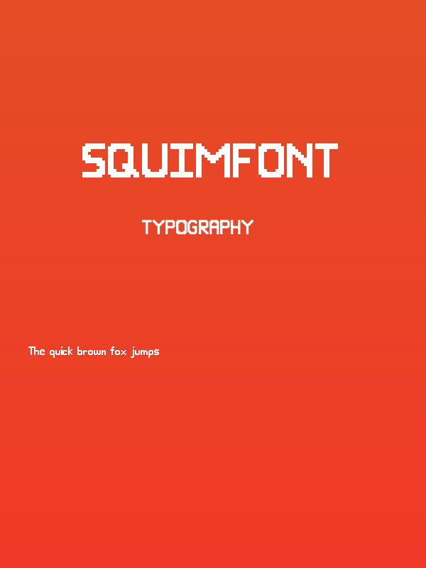 SquimFont Poster