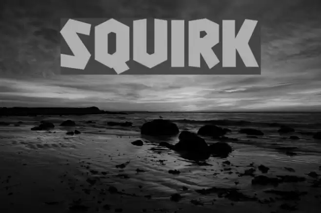 Squirk Font examples