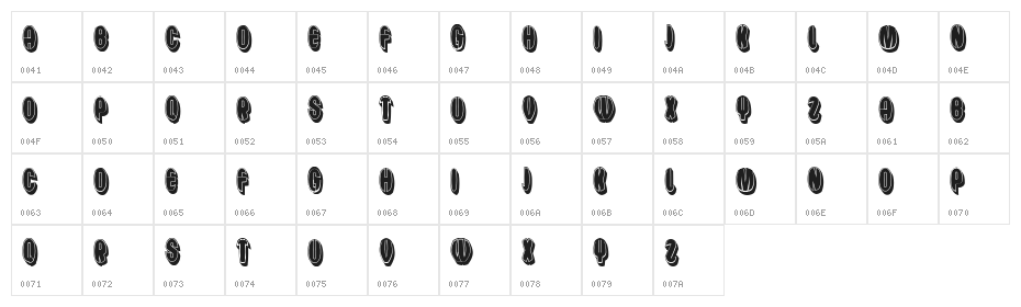 Squirrel Regular Character Map