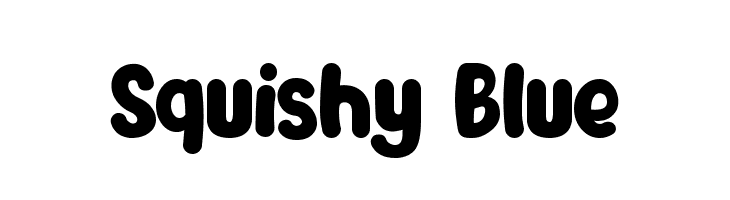 Squishy Blue  フリーフォントのダウンロード