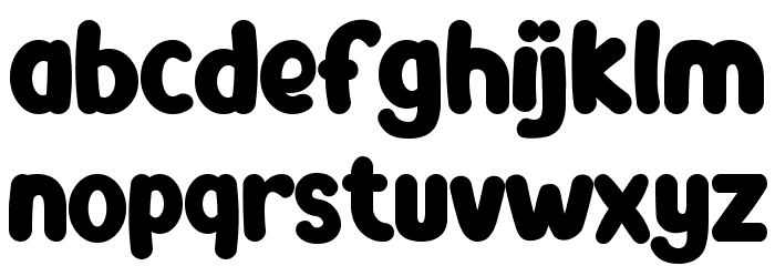 Squishy Blue Font LOWERCASE