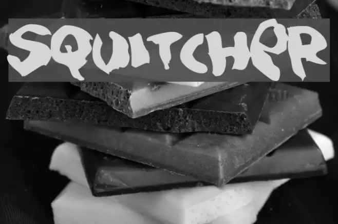 Squitcher Font examples
