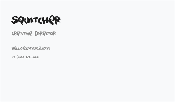 Squitcher Business Card