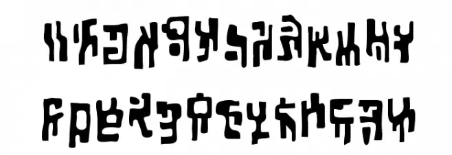 SquiznorBB Caratteri MINUSCOLO