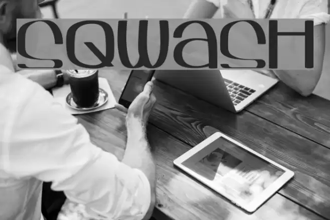 Sqwash Font examples