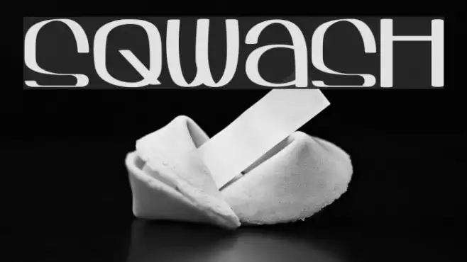 Sqwash Font examples