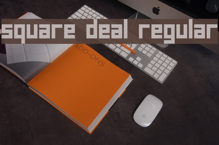 square deal Regular Font examples