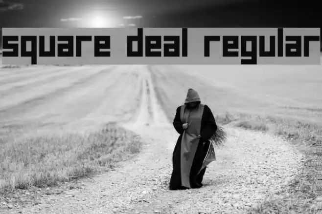square deal Regular Font examples
