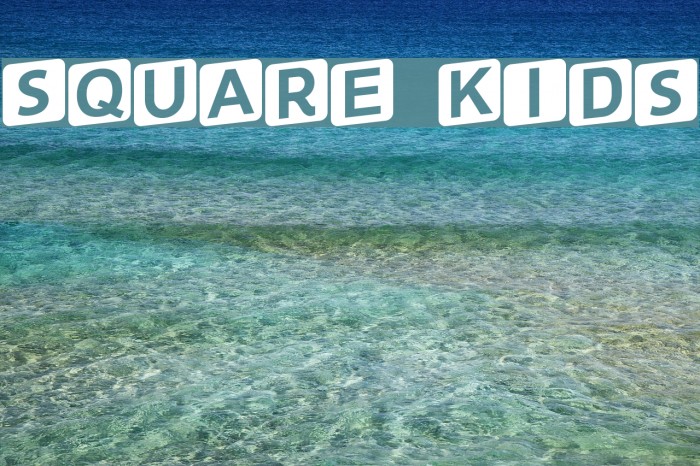 square kids Font examples