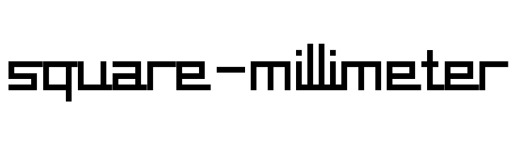 square-millimeter  Скачать бесплатные шрифты