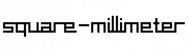 square-millimeter  Frei Schriftart Herunterladen