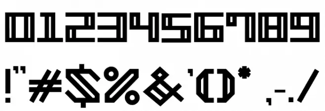 square Font OTHER CHARS