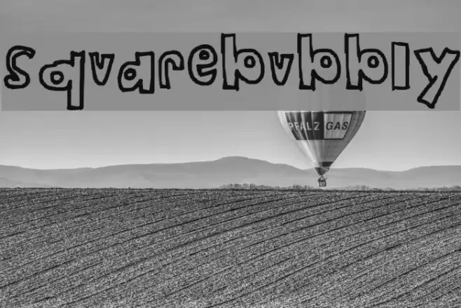 squarebubbly Font examples