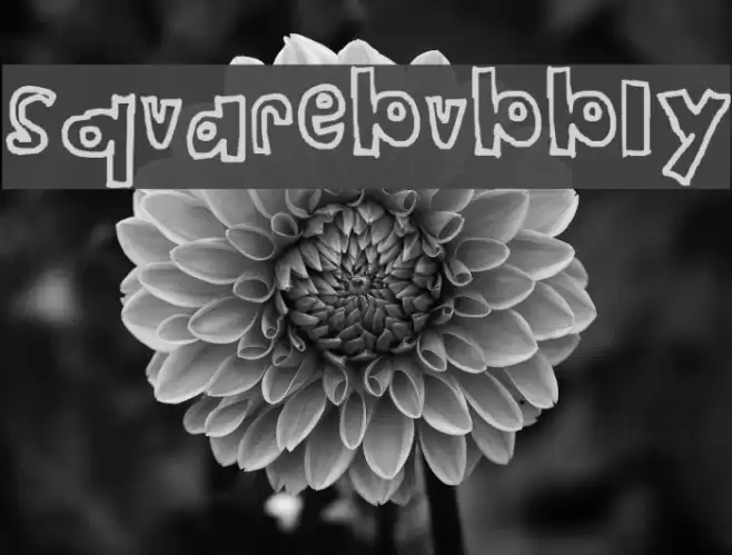 squarebubbly Font examples