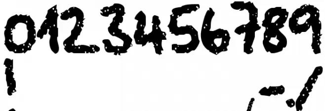 squeaky chalk sound Font OTHER CHARS