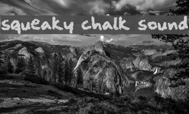 squeaky chalk sound Font examples