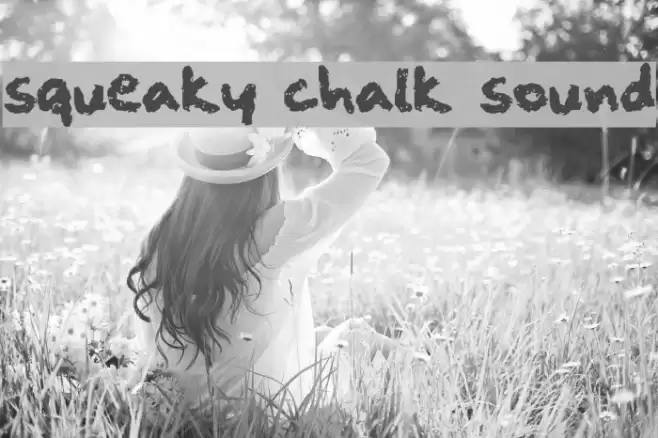 squeaky chalk sound Font examples