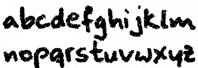 squeaky chalk sound Font LOWERCASE