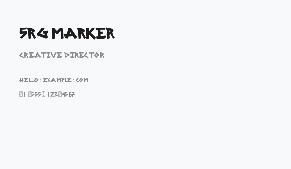 SRG MARKER Business Card
