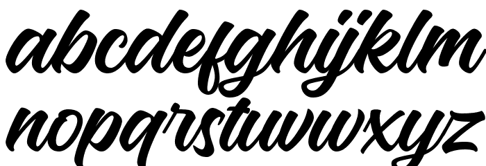 Srabi Script Font LOWERCASE