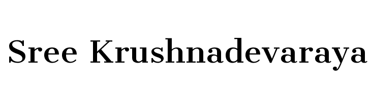 Sree Krushnadevaraya Font