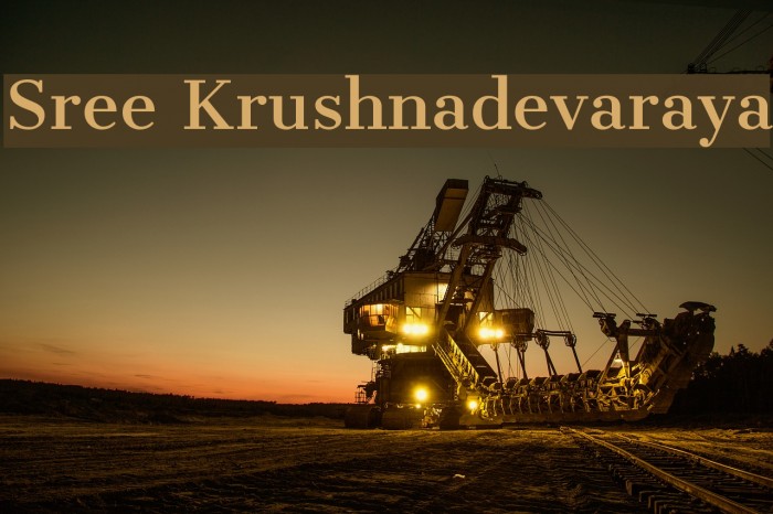 Sree Krushnadevaraya Font examples